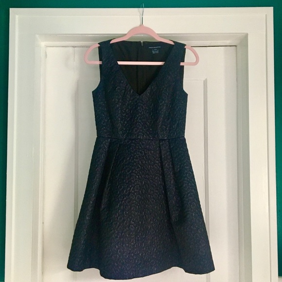 French Connection Katari Navy Fit & Flare Dress - Picture 6 of 7